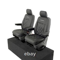 Vw Transporter T6/t6.1 Front Seat Covers Leatherette & Embroidery (2024 On) 961