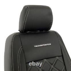 Vw Transporter T6/t6.1 Front Seat Covers Leatherette & Embroidery (2024 On) 961