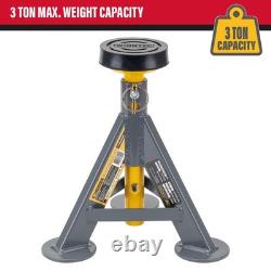 WINNTEC 3 Ton Low-Profile Pin Jack Stands 09850