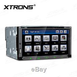 XTRONS Double 2 DIN 6.95 In Dash Car Stereo Radio CD DVD Player GPS Sat Nav RDS