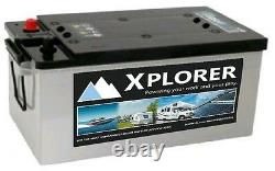 Xplorer 12v 220 AH AGM Deep Cycle Leisure Battery. Campervan battery. Off grid