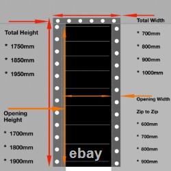 ZIPdoûr Insulated Zip Campervan Shower Door or Bulkhead Door Opening 1800x600 mm