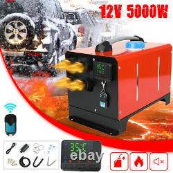 12v 5kw Diesel Air Night Heater 4holes LCD Monitor Remote Trucks Boats Voiture À Domicile