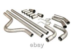 2.5 Performance Universal Exhaust Cat Back Full System Piping Pipe Kit