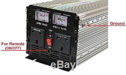 3000w (6000w Peak) Power Inverter Dc12v-ac240v Avec Demarrage Soft, Affichage De Tension