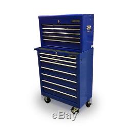 427 Boîte À Outils Roller Cabinet Acier Poitrine 16 Tiroirs Gloss Blue Us Pro Tools