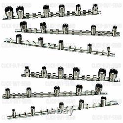 6 Piã ̈ces Ensemble De Rail De Socket Support De Rail De Stockage De Socket 1/2 3/8 1/4 Square Nouveau