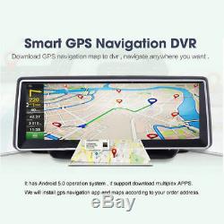 7,84 1080p Hd Voiture Rétroviseur Navigation Dvr Caméra Bluetooth Android Gps