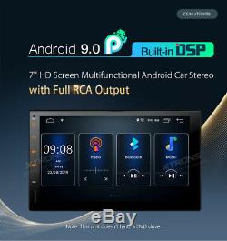 7 Android 9.0 Double Din Dsp Car Radio Stéréo Gps Head Unit Sat Nav Wifi Dab +
