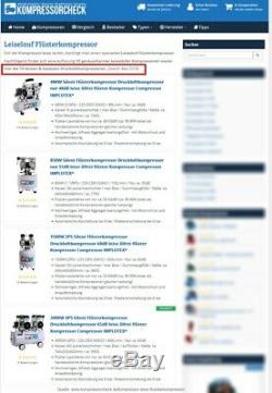 850w Silencieux Flüsterkompressor 55db Leise Ölfrei Wartungsfrei Implotex