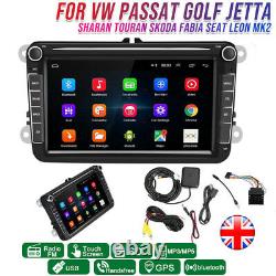 8'' Android 8.1 Car Radio Gps Sat Nav Stereo Bluetooth Pour Vw Golf Mk5 Mk6 Jetta