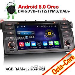 8-kern Android 8.0 Autoradio Navi Wifi Dab + Bmw 3er E46 M3 318 320 Mg Zt Rover75