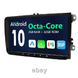 Android 10 9 Chef Unité Voiture Stereo Gps Sat Nav Pour Vw Golf Mk5 Mk6 Jetta Rcd360