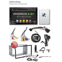 Android 6.0.1 4core 2gb Ram Autoradio DVD CD Gps Bluetooth Dab + Wifi Usb Sd 2din