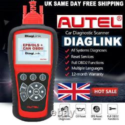 Autel Elite Diaglink Eobd2 Diagnostic Scanner All System Auto Car Code Reader Royaume-uni
