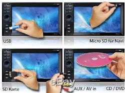 Autoradio Mit Dab + Navi Navigation Bluetooth Écran Tactile DVD Usb Mp3 Doppel 2din