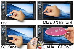 Autoradio Mit Navigation Écran Tactile Navi Bluetooth Usb Gps CD DVD Doppel 2 Din