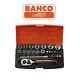 Bahco Sl25 Socket Set 25 Pièce 1/4 Drive With Ratchet & Case (bacho Barco)