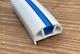 Bande De Protection De Bateau En Pvc Bleu Avec Base Blanche De 50 Mm - Rouleau De 15 Mètres.