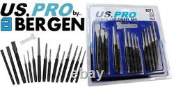 Bergen Punch & Chisel Set 16pc Cold Chisels Center Punch Pin Punch Taper Punch
