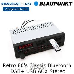 Blaupunkt Bremen Sqr 46 Dab Retro 80 Classiques Bluetooth Dab + Usb Aux Car Stereo