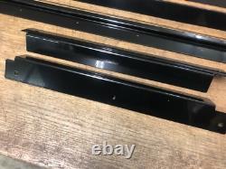 Bordures de retenue de tapis noires brillantes avant, milieu et arrière compatibles avec Land Rover Defender