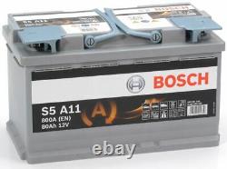 Bosch S5a11 Batterie De Voiture 12v Agm Arrêt De Démarrage 5 Ans Type De Garantie 115