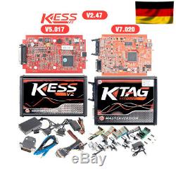 Chiptuning Kess V2 Rouge Maître V5.017 + Ktag V7.020 Ecu Programmeur Obd2 En Ligne