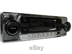 Classique Oldtimer Youngtimer Rétro Radio Autoradio Usb Sd CD Mp3 Aux In Chrom