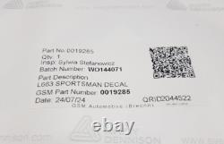 Décalcomanie de capot anti-reflet en noir mat pour Land Rover Defender L663 Genuine VPLEP0544