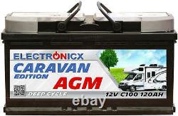 Downlx Caravan Edition V2 Batterie Agm 120ah 12v Wohnmobil Boot Versorgung