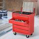 Durhand Rouleau Outil Cabinet Stoarge Box 5 Tiroirs Garage Atelier Coffre-rouge