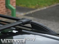 Ensemble de barres de toit et barres transversales no drill pour VW T5 0315 Transporter SWB toit noir