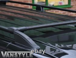 Ensemble de barres de toit et barres transversales no drill pour VW T5 0315 Transporter SWB toit noir
