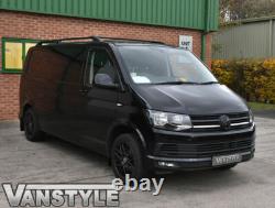 Ensemble de barres de toit et barres transversales no drill pour VW T5 0315 Transporter SWB toit noir