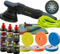 Exzenter Poliermaschine Tda21 De La 21mm Hub + Menzerna Politur Set + 2x Poliertuch
