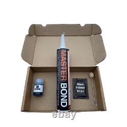 Fenêtre coulissante côté passager Ford Transit MK6/7 SWB avec kit de collage et finition U.