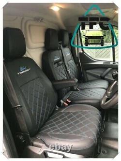 Ford Transit Custom Seat Couvre 2+1 Cuir Eco Complet Et 3 Logos