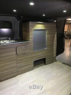 Ford Transit Personnalisé Swb Camper Van Kitchen Light Unit Driftwood Légère Ply