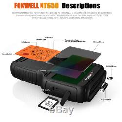 Foxwell Nt650 Epb Scanner Multi-système Tps Dpf Tpms Réinitialiser Obd2 Outil De Diagnostic