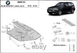Garde-radiateur en acier pour BMW X3 E83 (2003-2010)