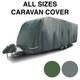 Housse De Caravane Premium &agrave; 4 Couches, Respirante, R&eacute;sistante Aux Uv Et Imperm&eacute;able, Grise Ou Verte