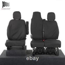 Housses de siège avant Renault Trafic Sport Business+ (2014 et suivants) Noires 147