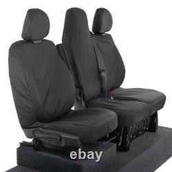 Housses de siège avant Renault Trafic Sport Business+ (2014 et suivants) Noires 147