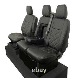 Housses de siège avant en simili cuir Bentley pour Ford Transit Custom Active 2013+ 237