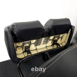 Housses de siège avant en simili cuir et broderie pour Mercedes Sprinter (2018 et suivant) Noir 808