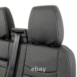 Housses de siège avant en simili cuir pour Ford Transit Custom (2023 et ultérieur) noir 1117