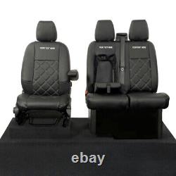 Housses de siège avant en simili cuir pour Ford Transit Custom Rs avec broderie incluse (2013 et ultérieures) 237 Bem.