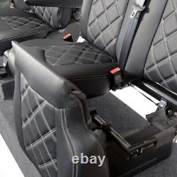 Housses de siège avant en simili-cuir pour Ford Transit Leader (2014 et plus récent) 883