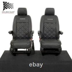 Housses de siège avant en similicuir et broderie pour VW Transporter T6/T6.1 (à partir de 2024) 961